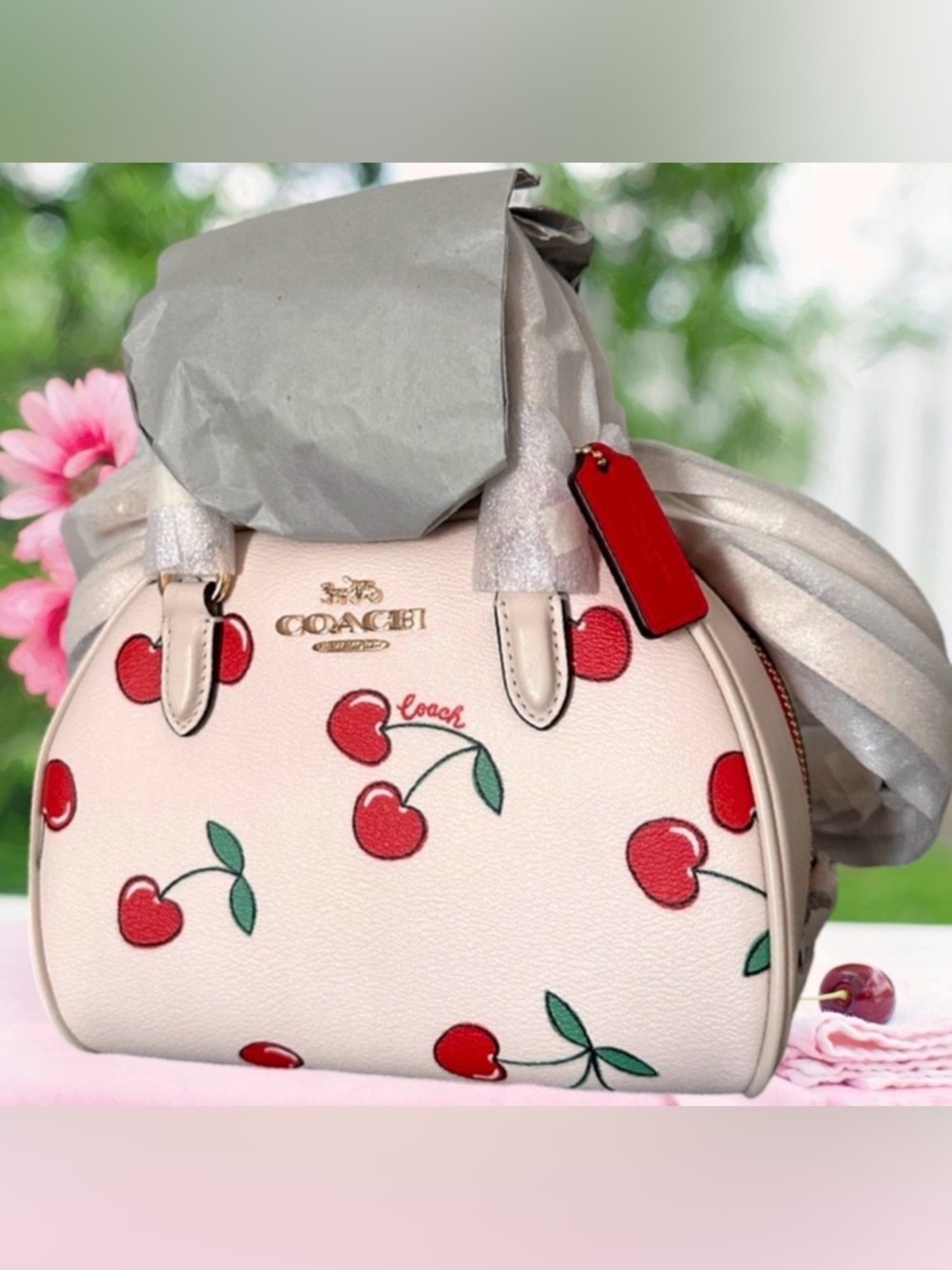 Coach 🍒 Cherry & Purse New With Tags - Picture 7 of 10